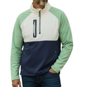 Peter Millar Hyperlight Weld Hybrid Half-zip Long Sleeve Golf Shirt L